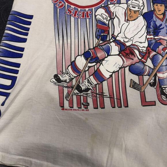 Vintage 1990 Winnipeg Jets Bulletin NHL AOP Tee - Picture 2 of 6
